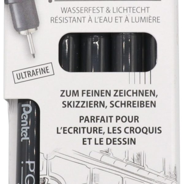 PENTEL Pointliner Pigment Ultrafine YS20P-5UF schwarz 5 Stück