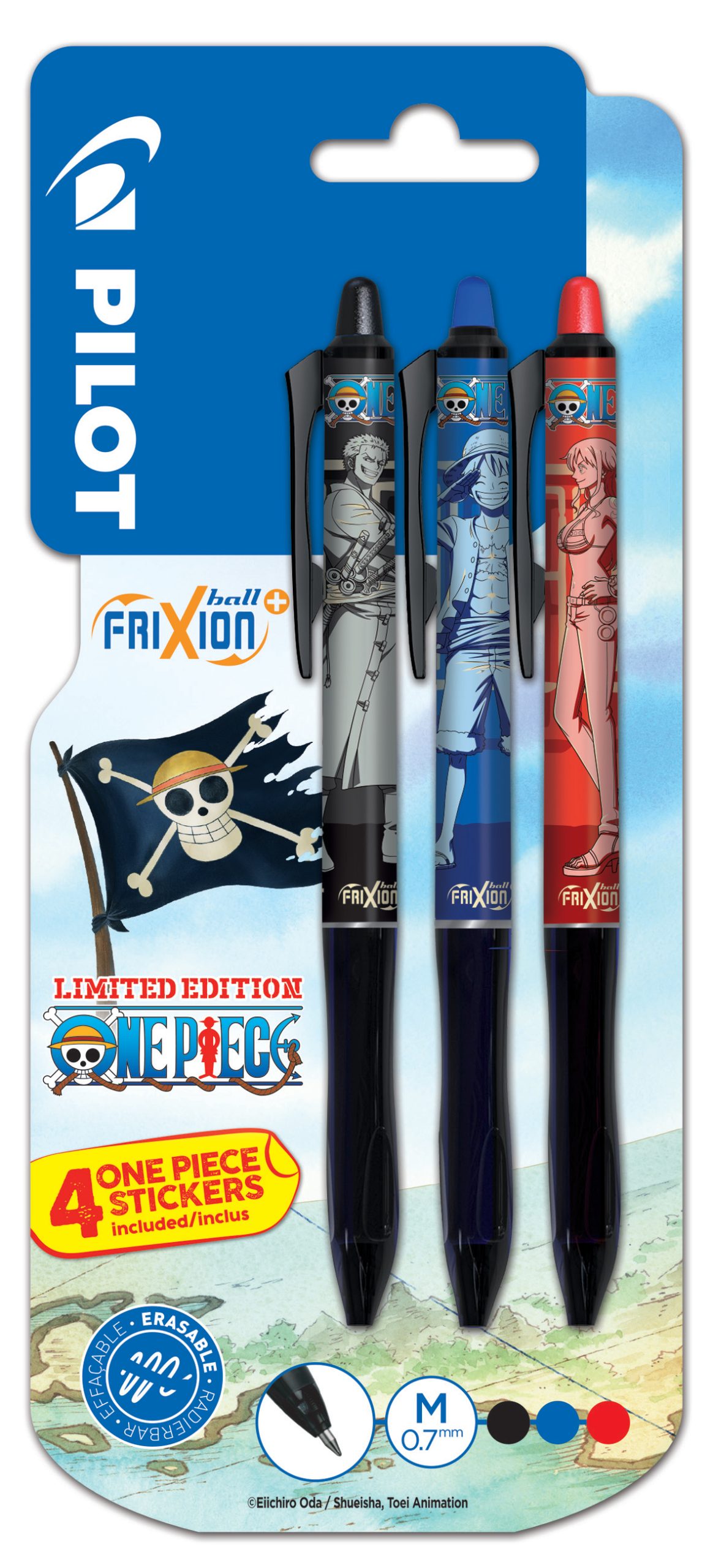 PILOT_FRIXION BALL_large_ROSE VIOLET TURQUOISE PILOT Frixion Plus+ OnePiece 0.7mm 150.330.96BL schwarz,rot,blau 3 Stück – Hochwertig & günstig bei ShopDeca