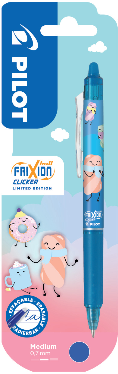 VISUEL BLISTER PILOT Frixion Clicker Sweet 0.7mm 150.440.15 Winter Edition, hellblau – Hochwertig & günstig bei ShopDeca