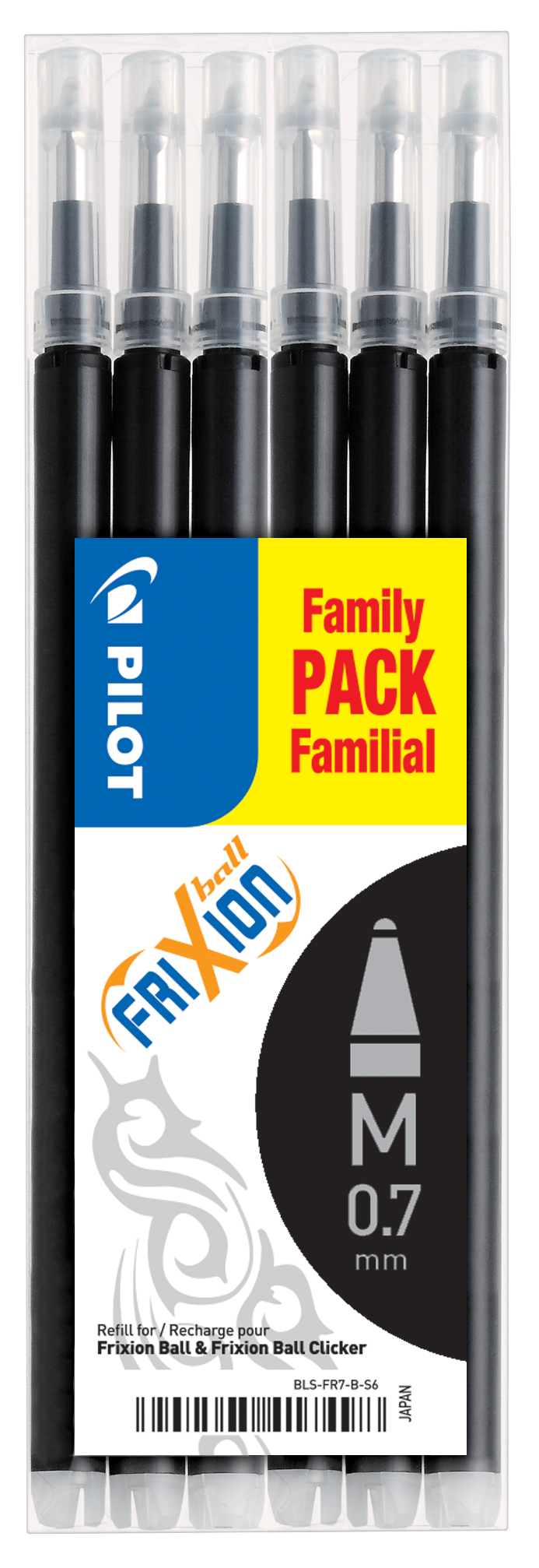 PILOT-BLS-FR7-B-S6-4902505525612 PILOT Refill FriXion Refill BLS-FR7-B-S6 schwarz 6 Stück – Hochwertig & günstig bei ShopDeca