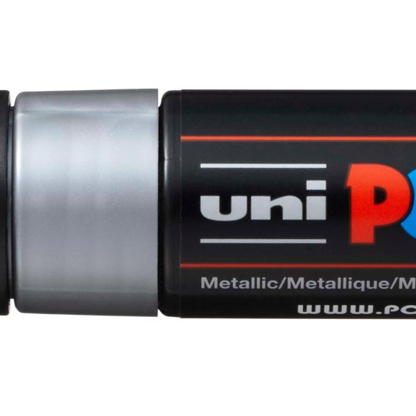 POSCA Marker 8mm PC-8K SILVER MET silber, Keilspitze