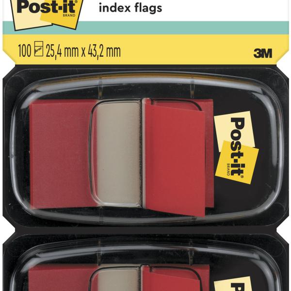 POST-IT Index 2er Set 25,4x43,2mm 680-R2 rot 2x50 Stück