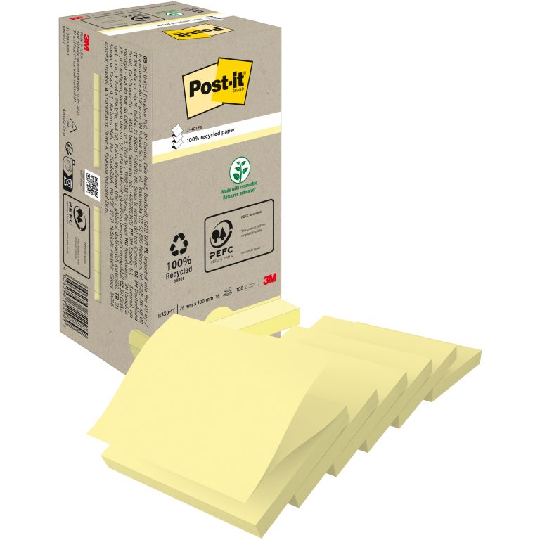 POST-IT Green Z-Notes 76x76mm R330-1T Recycling, 100 Blatt 16 Stück