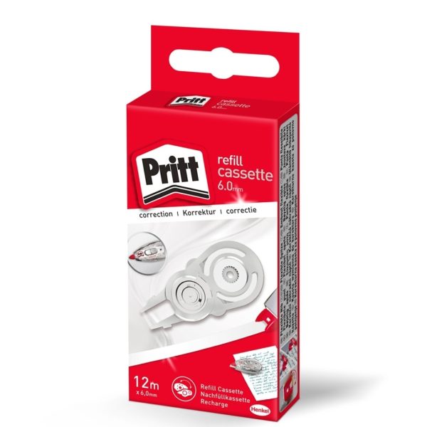 PRITT Refill Kassette 6.0mmx12m PRX6H weiss, für Korrekturroller