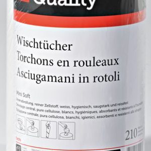 QUALITY Wischtücher soft mini 993340 2-lagig, 6 Rollen à 211 Blatt