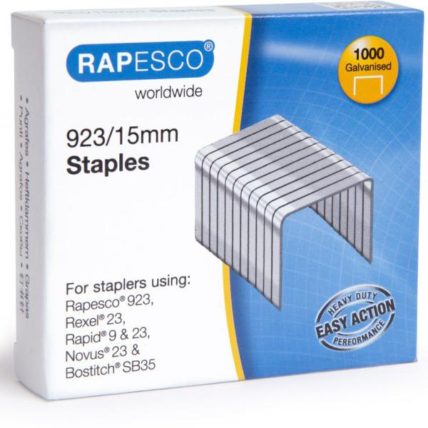 RAPESCO Heftklammern 923/15mm 1239 1000 Stück verzinkt