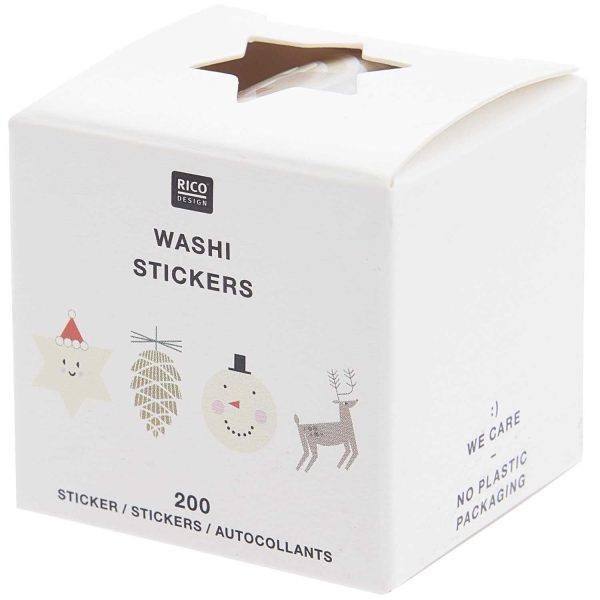 RICO DESIGN Washi Sticker 300452 I love Christmas 200 Stück
