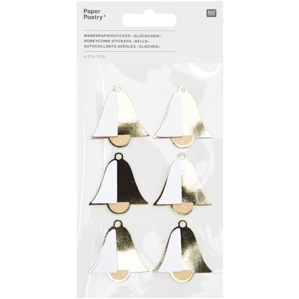 RICO DESIGN Wabenballsticker 300472 I love Christmas 6 Stück