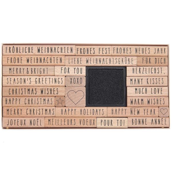 RICO DESIGN Stempelset Merry Christmas 300512 27 Stück