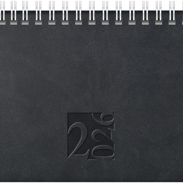 RIDOIDE Pultkalender AC-Terminer 2026 7031702906.26 1W/2S schwarz ML 30.7x10.5cm