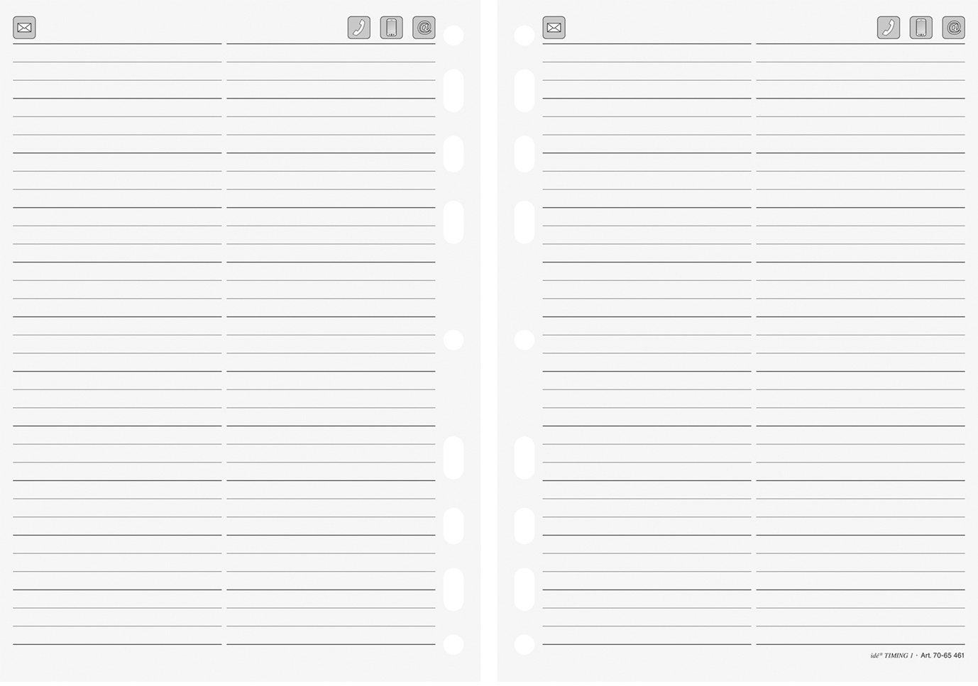 Adressen_Timing1.trd RIDOIDE Timing 2 Adressregister 7066461.26 32 Blatt 9.3x17.2cm – Hochwertig & günstig bei ShopDeca