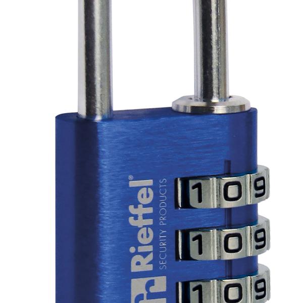 RIEFFEL SWITZERLAND Zahlenschloss Nr.22 20mm 22/20BLA blau