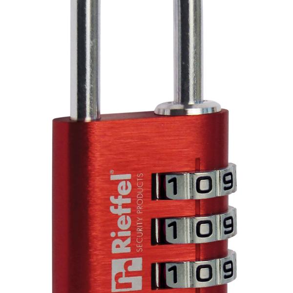 RIEFFEL SWITZERLAND Zahlenschloss Nr.22 20mm 22/20ROT rot