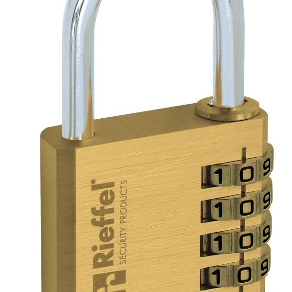 RIEFFEL SWITZERLAND Zahlenschloss Nr.44 40mm 44/40 SB Messing