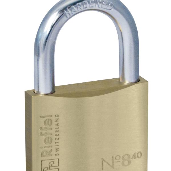 RIEFFEL SWITZERLAND Vorhängeschloss Nr.8 40mm 8/40 SB Messing