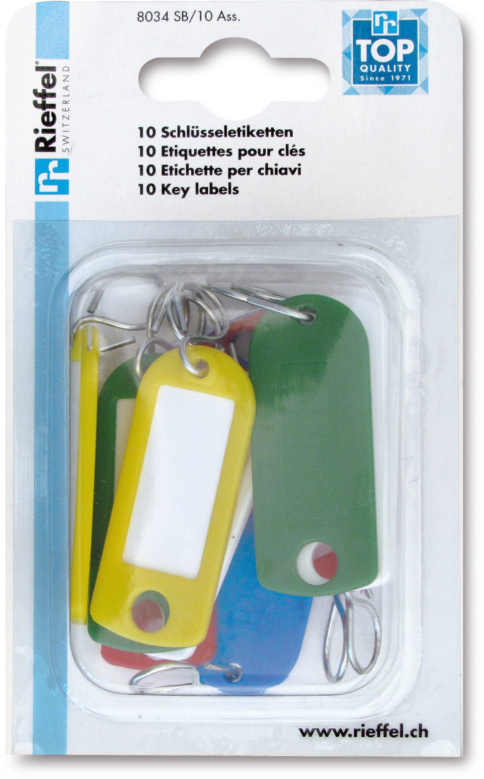 RIEFFEL-SWITZERLAND-8034-SB-10-ASS.-7640115312327 RIEFFEL SWITZERLAND Schlüssel-Anhänger 8034 SB/10 ASS. ass. 10 Stück – Hochwertig & günstig bei ShopDeca