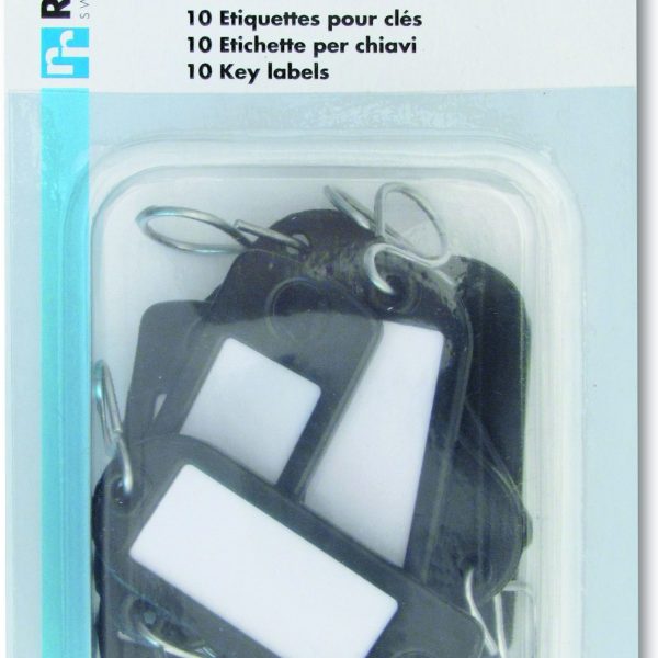 RIEFFEL SWITZERLAND Schlüssel-Anhänger 8034 SB/10 SCHWARZ schwarz 10 Stück