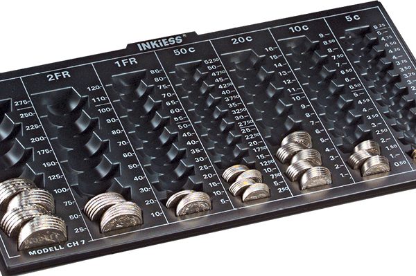 RIEFFEL SWITZERLAND Geldkassetten Einsatz CH-7 für CHF 330x185x50mm