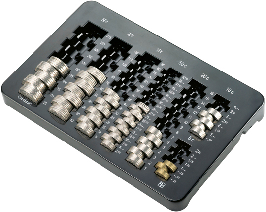 RIEFFEL SWITZERLAND Geldkassetten Einsatz CH-BASIC für CHF 276x179x30mm