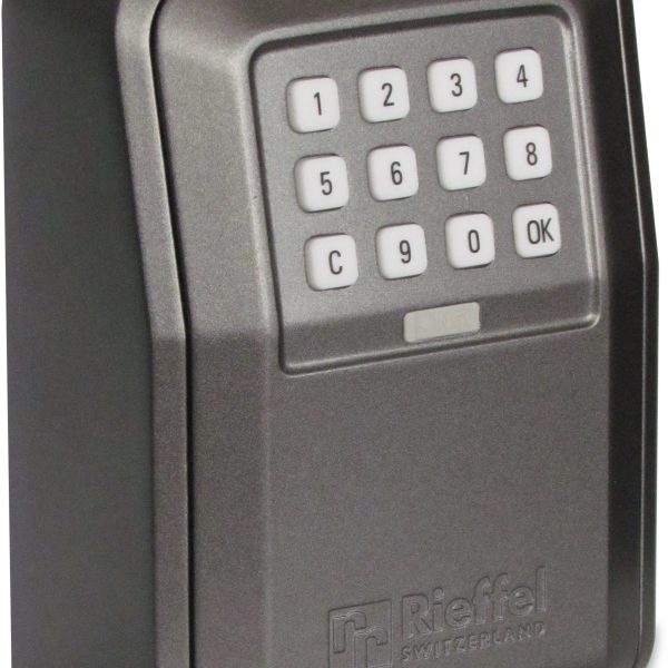 RIEFFEL SWITZERLAND Schlüsseldepot 10.5x14.5x55cm KSB-ELO XL mit Elektronikschloss, grau
