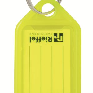 RIEFFEL SWITZERLAND Schlüsseletiketten 38x22mm KT 1000 NEON GELB neon gelb 100 Stück
