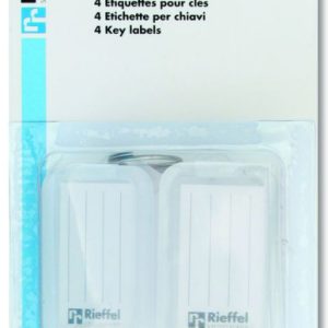 RIEFFEL SWITZERLAND Schlüsseletiketten 38x22mm KT 1000 SB/4 TRANSP transparent 4 Stück