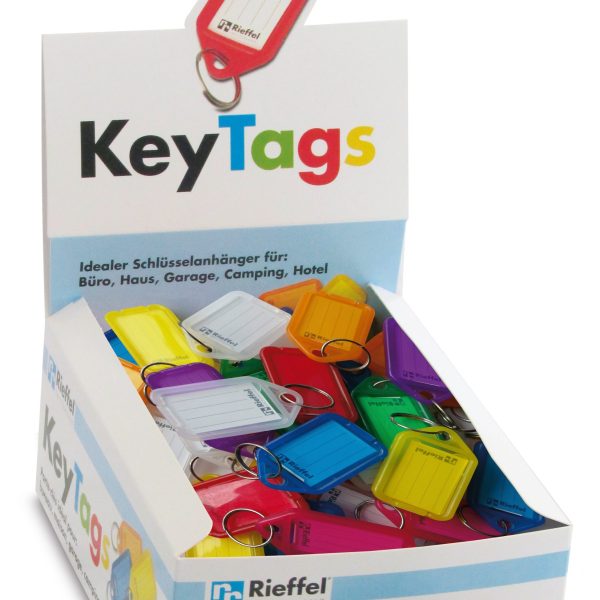 RIEFFEL SWITZERLAND Schlüsselschilder Display KT 1000 STV ass. 38x22mm 100 Stück