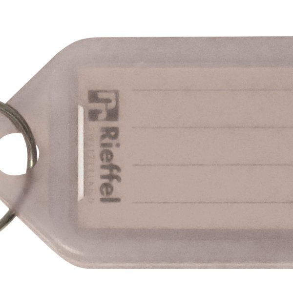 RIEFFEL SWITZERLAND Schlüsseletiketten 38x22mm KT 1000 TRANSPARENT transparent 100 Stück