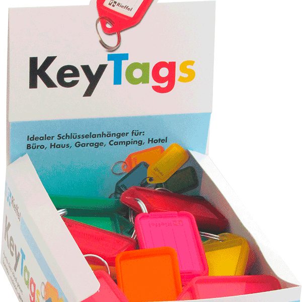 RIEFFEL SWITZERLAND Schlüsselschilder ass. KT 1050 STV 53x31mm 50 Stück