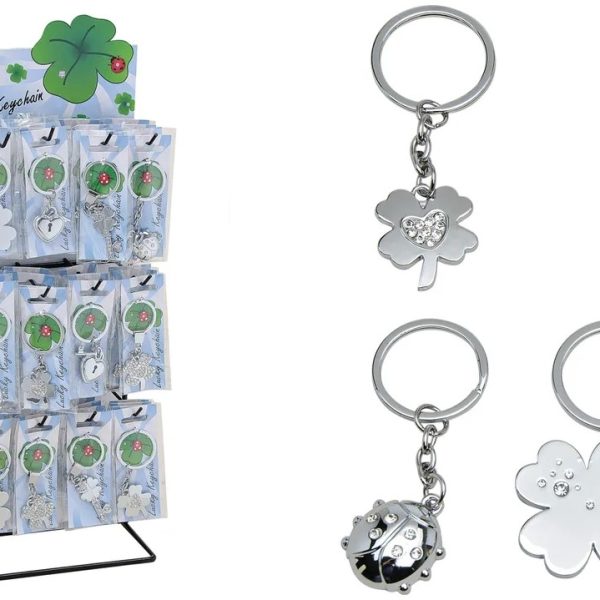 ROOST Schlüsselring Glücksbringer 10012153 metall, ass. 8cm