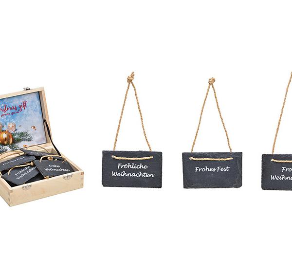 ROOST Weihnachtshänger 10x6cm 10030121 mit Weihnachtsspruch