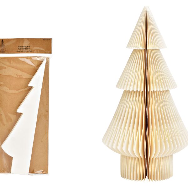 ROOST Aufsteller Honeycomb 15x30cm 10039687 Tannenbaum, weiss