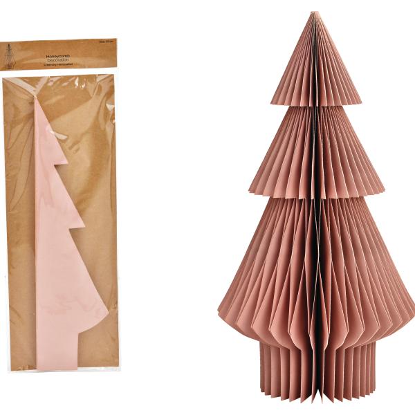 ROOST Aufsteller Honeycomb 20x38cm 10039706 Tannenbaum, altrosa