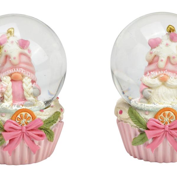 ROOST Schneekugel Wichtel 4x6x4cm 10039993 aus Glas, assortiert