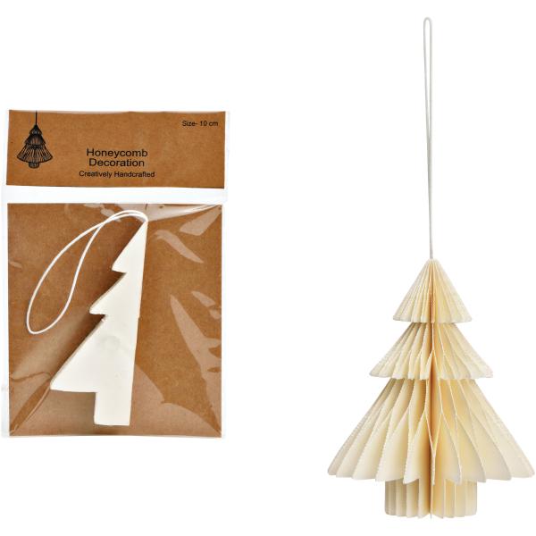 ROOST Weihnachtshänger 8x10cm 10042029 Honeycomb, Tannenbaum