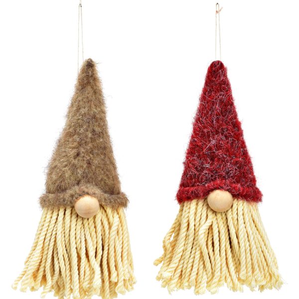 ROOST Weihnachtsanhänger 7x15x7cm 10043962 Wichtel,rot/brau,assortiert