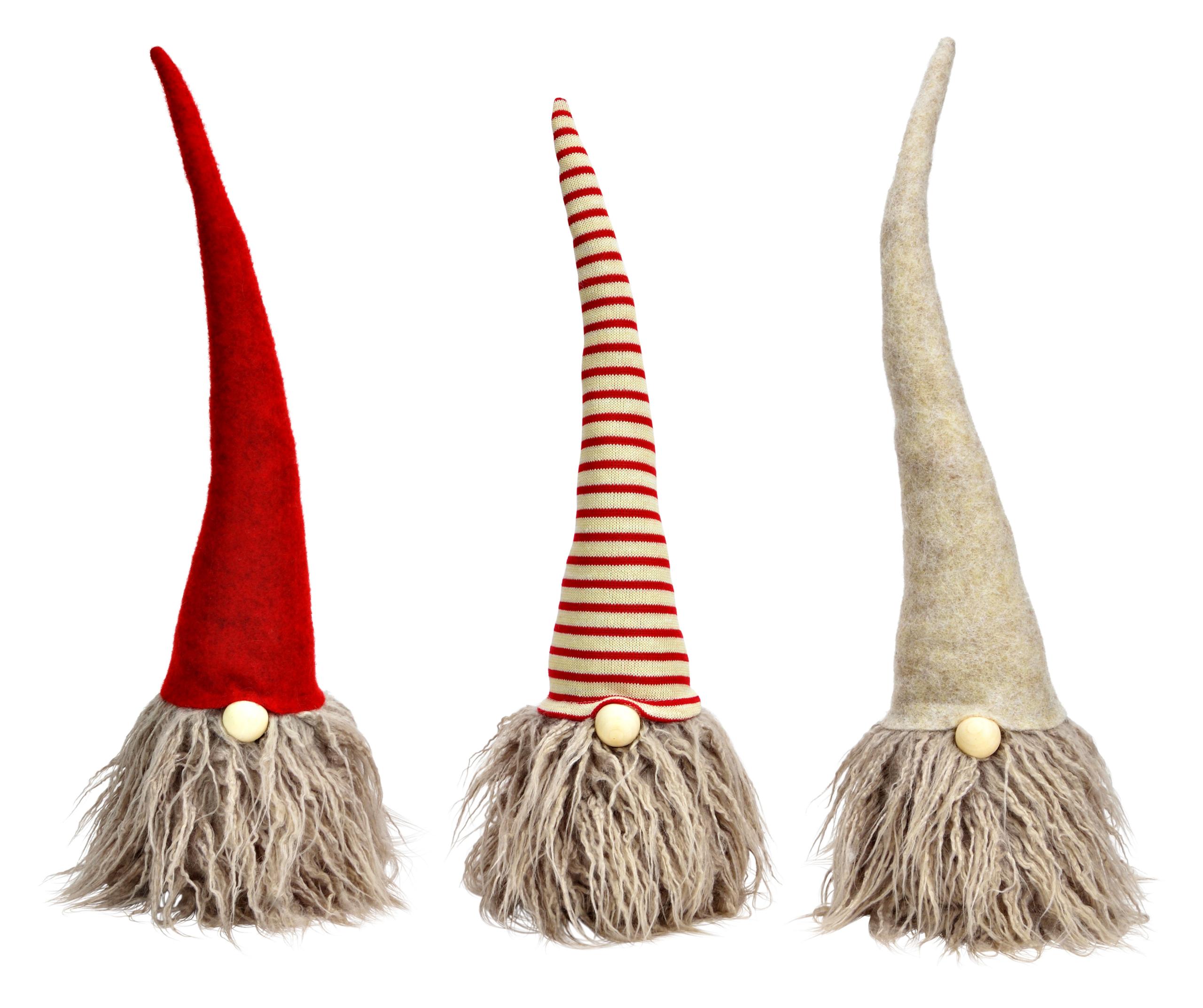 ROOST-10043970-4007698687915 ROOST Aufsteller Wichtel 12x47x12cm 10043970 assortiert, beige/rot – Hochwertig & günstig bei ShopDeca