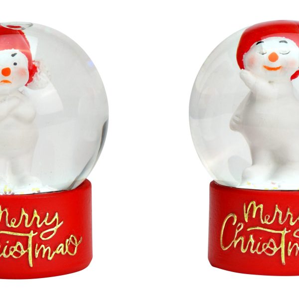 ROOST Schneekugel Schneemann 4x6x4cm 10043989 assortiert, aus Glas