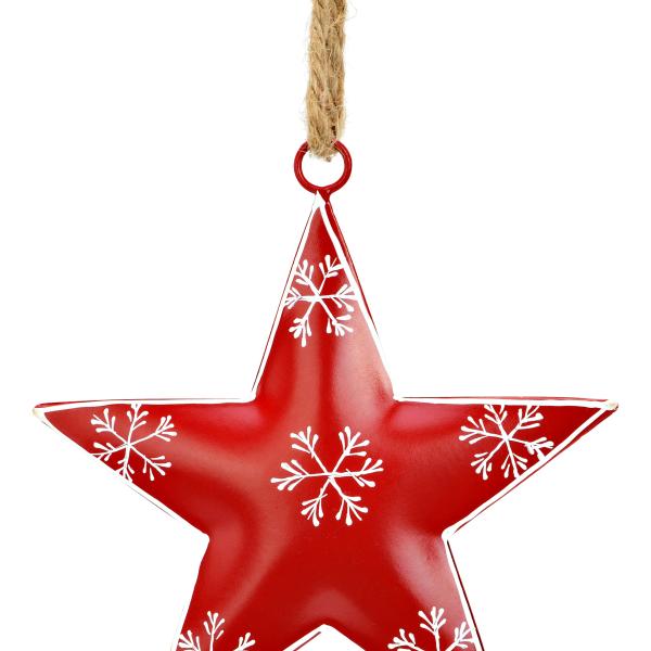 ROOST Weihnachtshänger Stern 11x1cm 10044112 Metall, rot