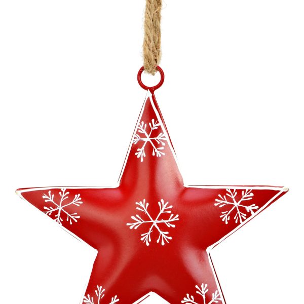 ROOST Weihnachtshänger Stern 11x1cm 10044112 Metall, rot