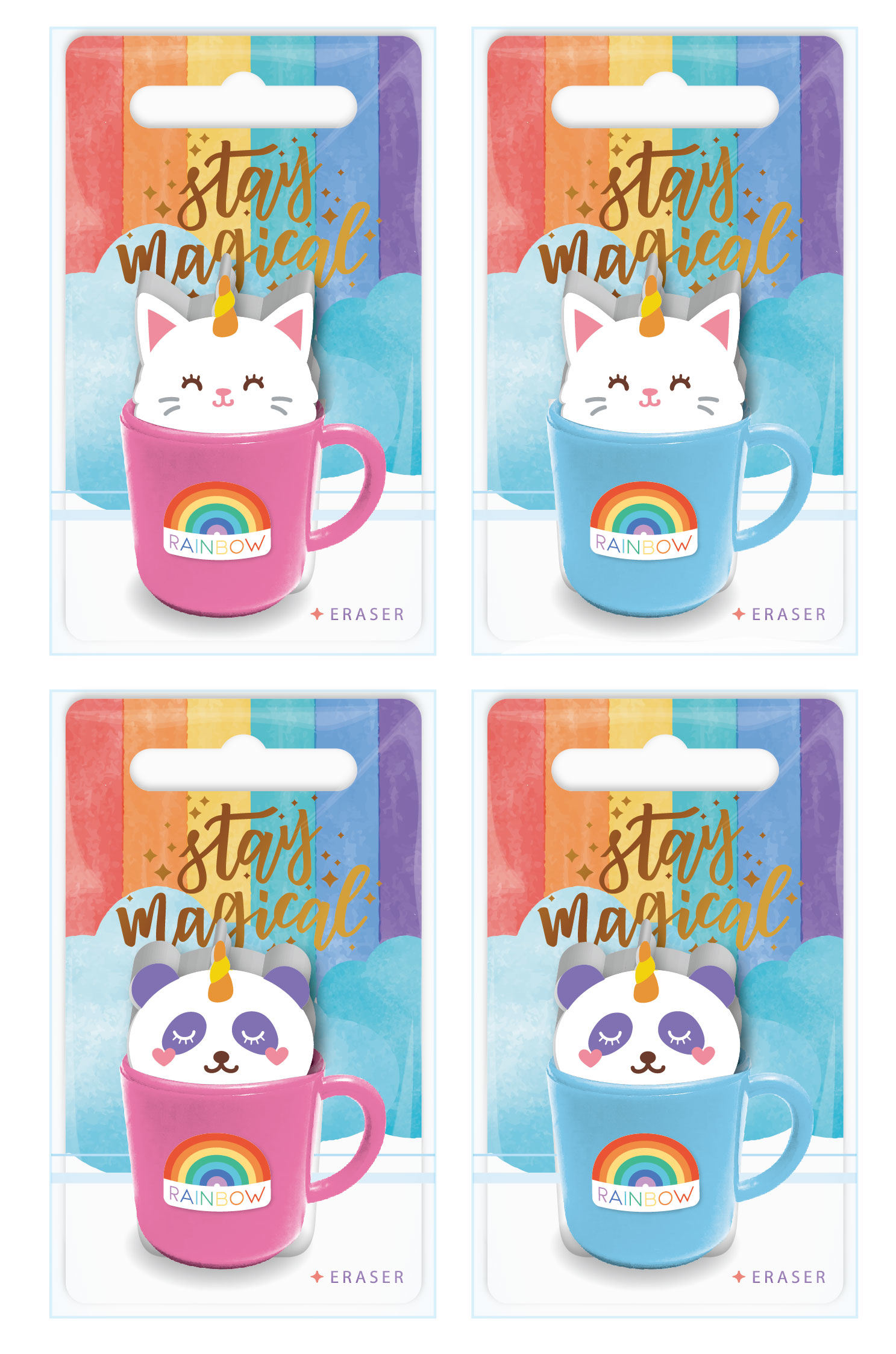 ROOST-4555-7612532056948 ROOST Radiergummi Tier in Tasse 4555 assortiert – Hochwertig & günstig bei ShopDeca