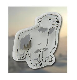 ROOST Taschenwärmer Eisbär 10.5x8cm 512511