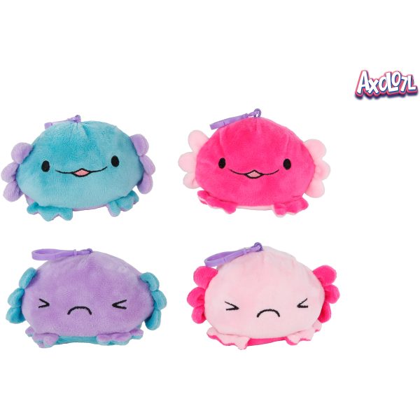 ROOST Wendeplüsch Axolotl 10cm 660582 4 ass., mit Schlüsselanhänger