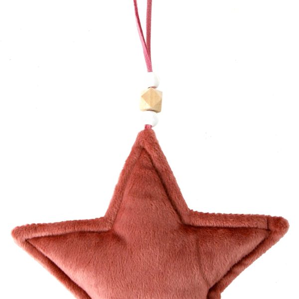 ROOST Weihnachtshänger Stern 880442 15x3x15cm Samt Pink