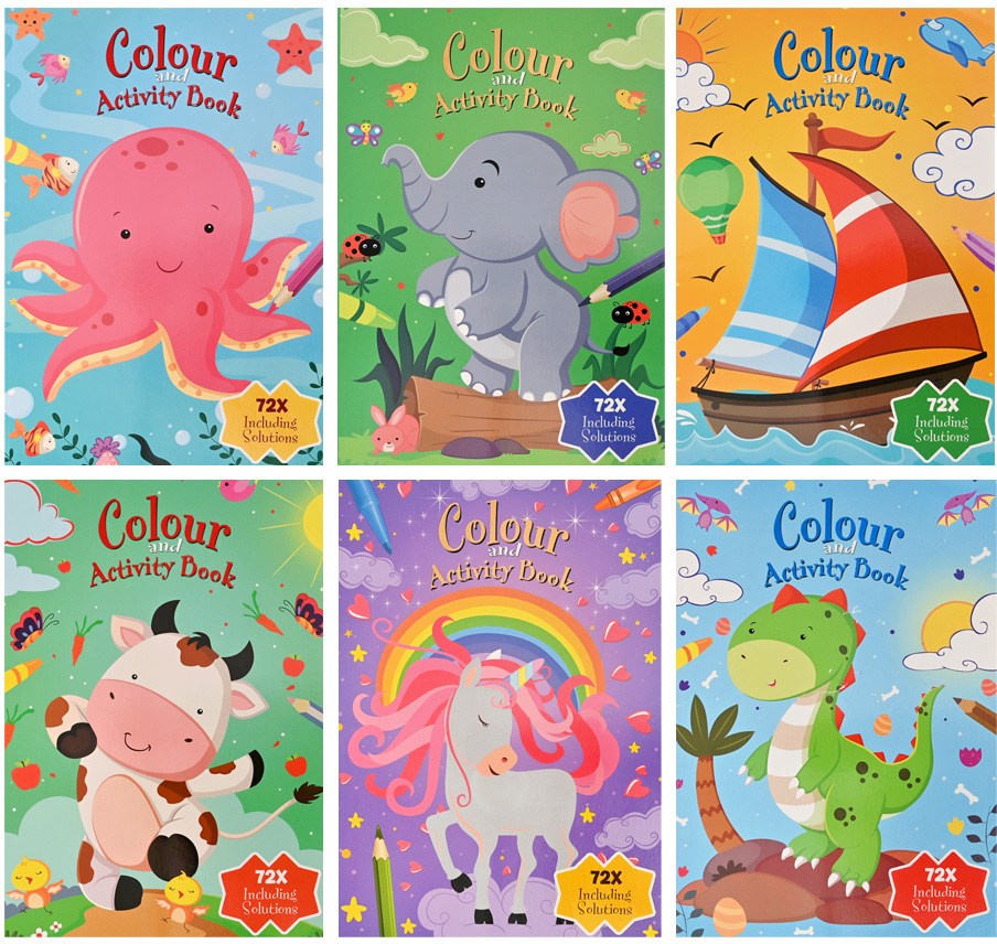 ROOST-B903-8711851090301 ROOST Aktivitäten- und Malbuch A4 B903 assortiert – Hochwertig & günstig bei ShopDeca