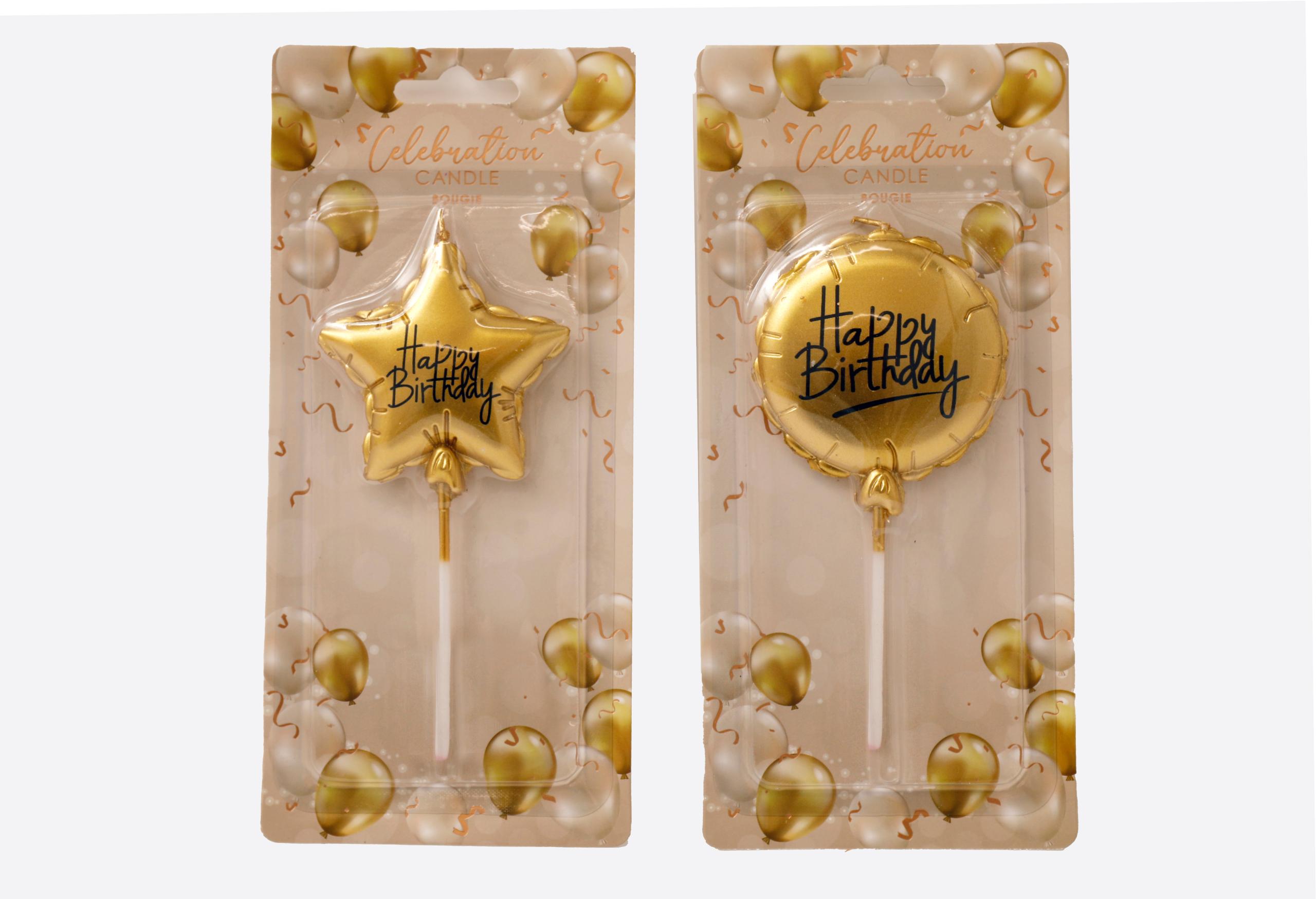 ROOST-CD6125-5024418498636 ROOST Kerze Happy Birthday CD6125 Gold, assortiert – Hochwertig & günstig bei ShopDeca