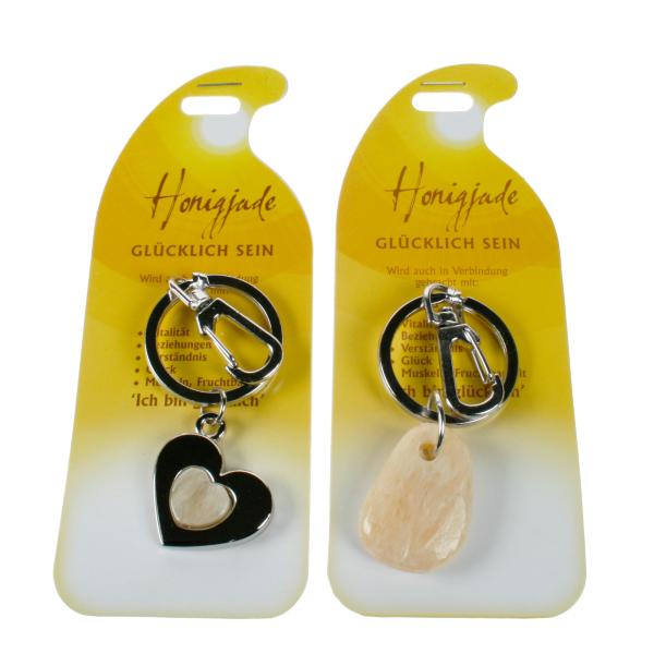 ROOST Schlüsselanhänger Glück G228 Honigjade 2 Motive ass.