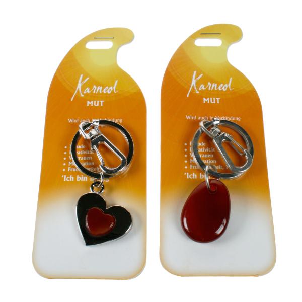ROOST Schlüsselanhänger Mut G230 Karneol 2 Motive ass.