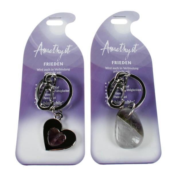 ROOST Schlüsselanhänger Frieden G236 Amethyst 2 Motive ass.