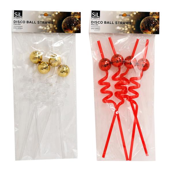ROOST Trinkhalme 27cm PT0260 Disco, assortiert 4 Stück